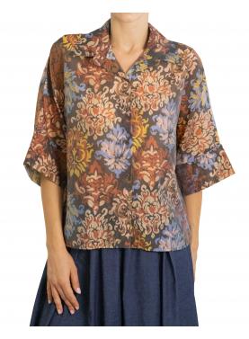 Camicia fantasia con ghirigori 